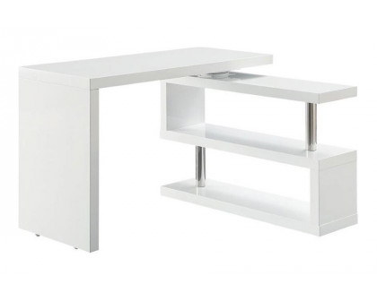 ACME Buck II Writing Desk - White High Gloss, 44"W