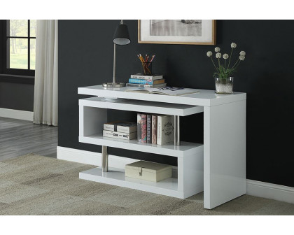 ACME Buck II Writing Desk - White High Gloss, 44"W