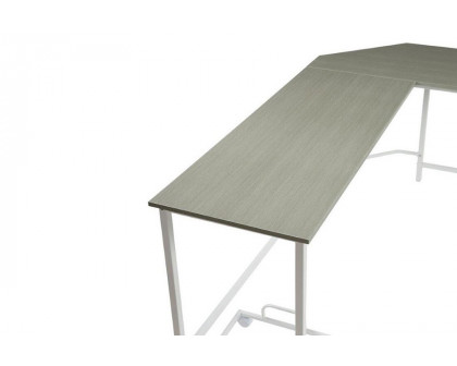 ACME Bambina Computer Desk - Gray and White Finish