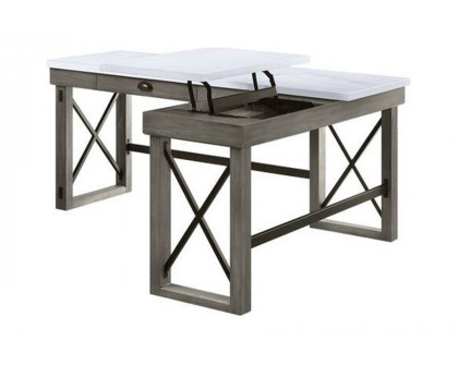 ACME Talmar Writing Desk with Lift Top - Weathered Gray Finish