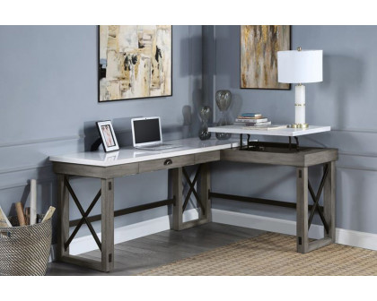 ACME Talmar Writing Desk with Lift Top - Weathered Gray Finish