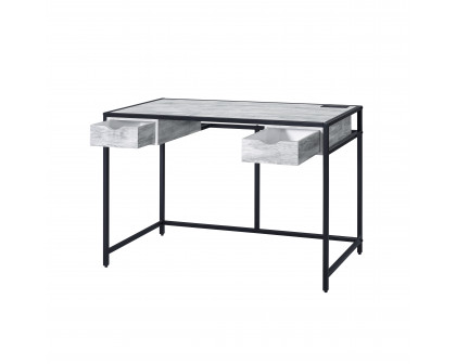 ACME - Wearn Writing Desk with Usb in Weathered Gray/Black