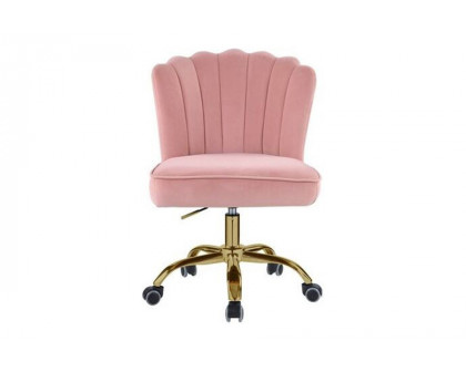 ACME - Moyle Office Chair in Rose Quartz/Gold