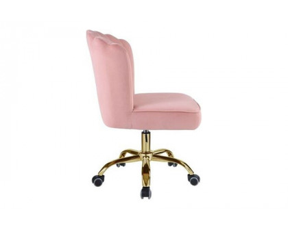 ACME - Moyle Office Chair in Rose Quartz/Gold