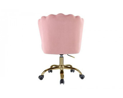 ACME - Moyle Office Chair in Rose Quartz/Gold