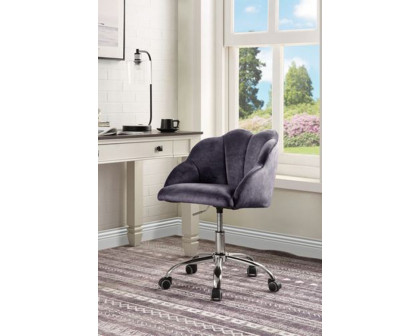 ACME - Rowse Office Chair in Dark Gray/Chrome