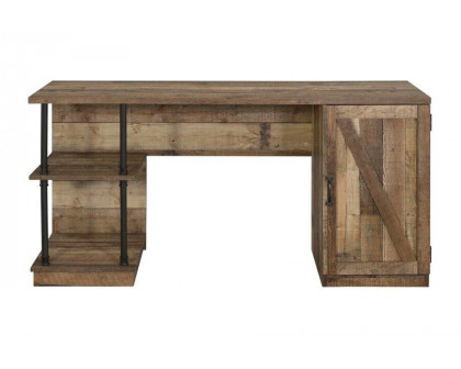 ACME - Canna Writing Desk in Rustic Oak/Black