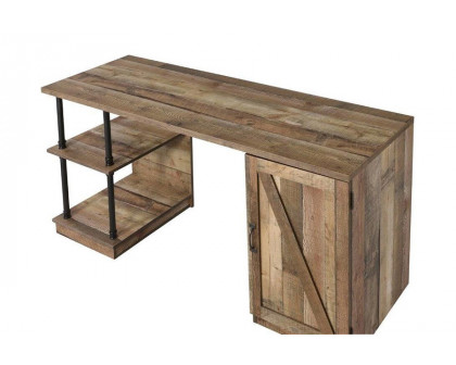 ACME - Canna Writing Desk in Rustic Oak/Black