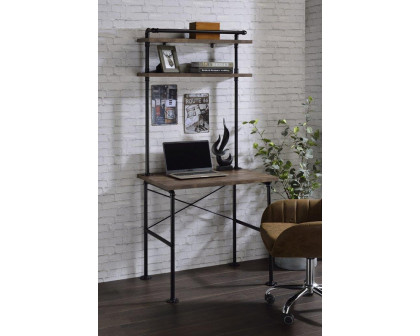 ACME - Ensata Writing Desk in Rustic Oak/Black