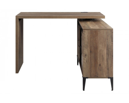 ACME - Zakwani Writing Desk with USB in Rustic Oak/Black (OF00154)