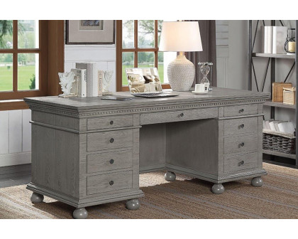 ACME Gustave Executive Writing Desk - Gray Oak