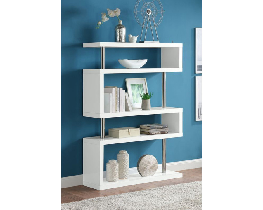 ACME - Buck II Bookshelf in White High Gloss