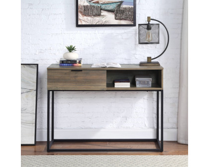 ACME - Galeno Writing Desk in Rustic Oak/Black