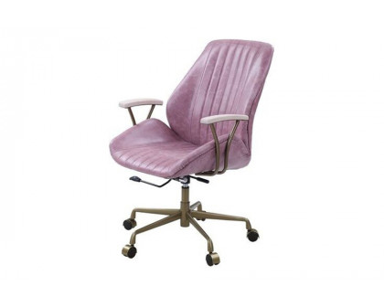 ACME Hamilton Leather Executive Office Chair - Pink