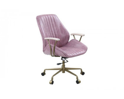 ACME Hamilton Leather Executive Office Chair - Pink