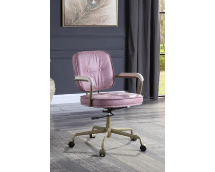 ACME Siecross Office Chair - Pink Top Grain Leather