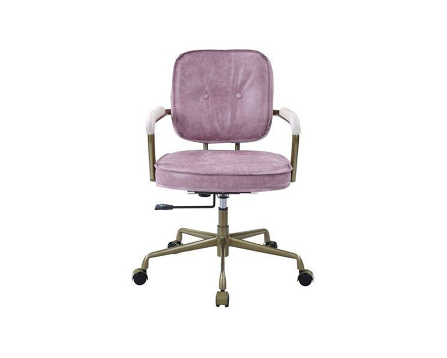 ACME Siecross Office Chair - Pink Top Grain Leather