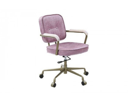 ACME Siecross Office Chair - Pink Top Grain Leather