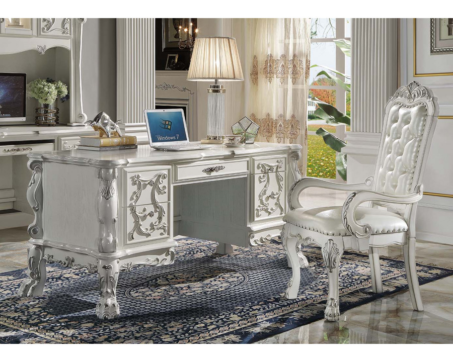 ACME - Dresden Executive Writing Desk in Bone White