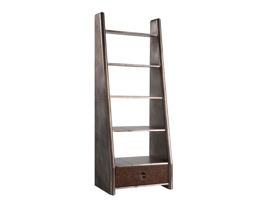 ACME - Brancaster Bookcase in Aluminum