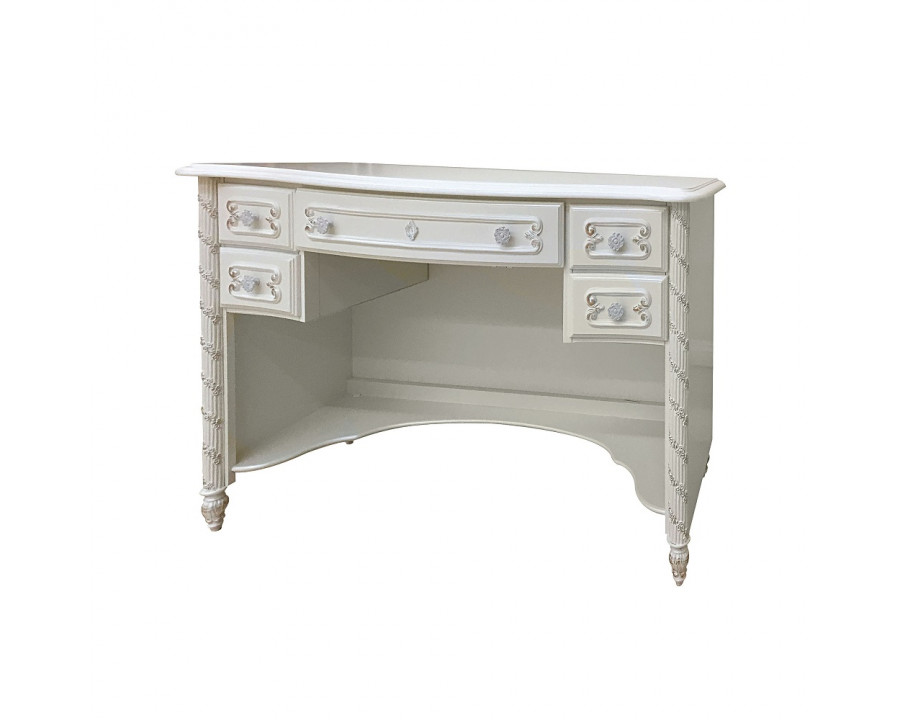 ACME - Pearl Writing Desk in Pearl White