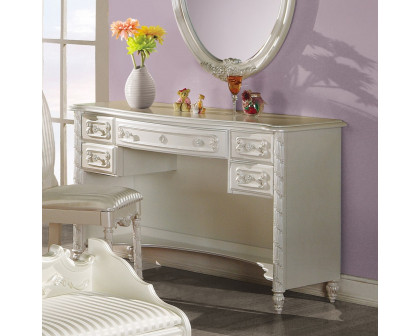 ACME - Pearl Writing Desk in Pearl White