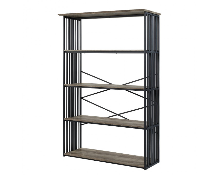 ACME - Zudora Bookshelf in Antique Oak/Black