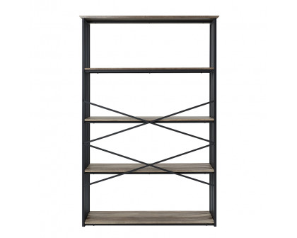 ACME - Zudora Bookshelf in Antique Oak/Black