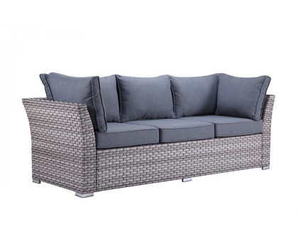 ACME - Laurance Patio Sectional Sofa & Cocktail Table in Gray