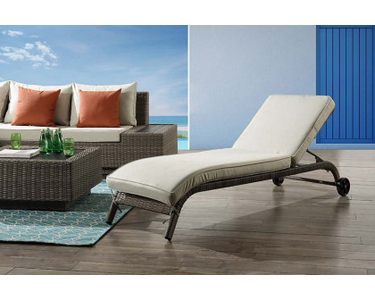 ACME - Salena Patio Sun Lounge in Beige/Gray (OT01094)