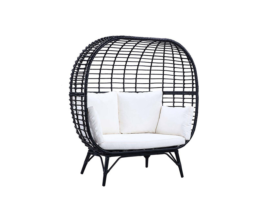 ACME - Penelope Patio Lounge Chair in Cream/Black