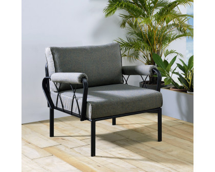 ACME Rajni Patio Arm Chair - Gray Black