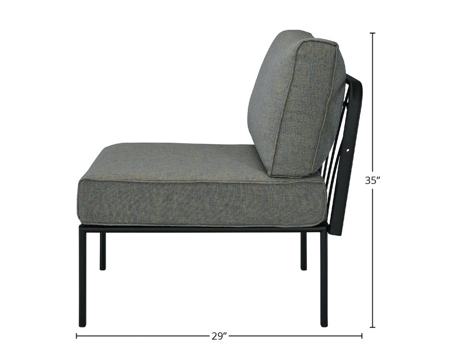 ACME Rajni Patio Armless Chair - Gray Black