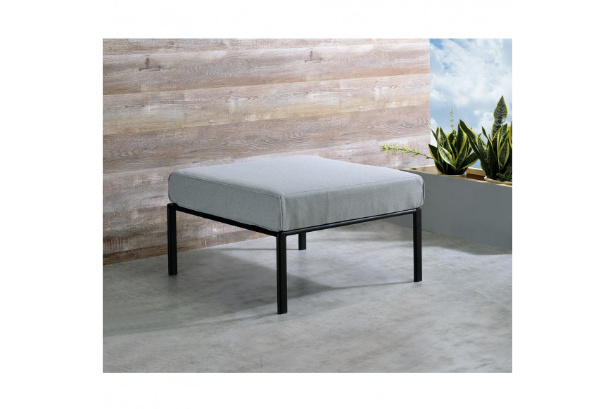 ACME™ Rajni Patio Ottoman - Gray Black