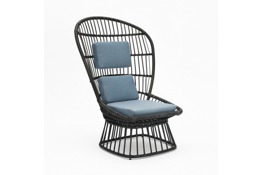 ACME™ Qudrat Patio Lounge Chair - Black