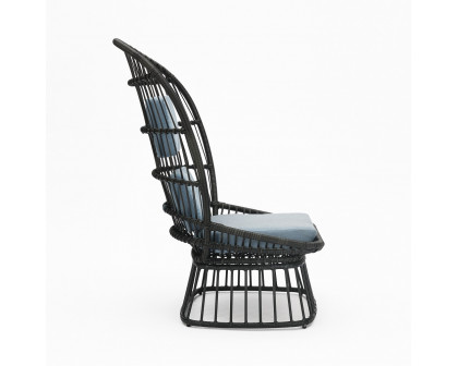 ACME™ Qudrat Patio Lounge Chair - Black