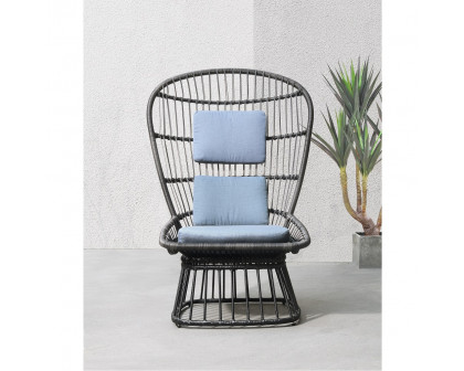 ACME™ Qudrat Patio Lounge Chair - Black