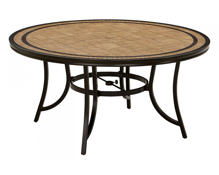 Agio - 46" Round Aluminum Cast Top Dining Table