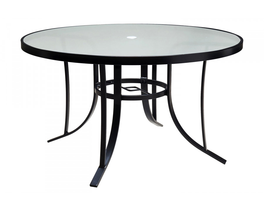 Agio - 48" Round Glass Top Dining Table