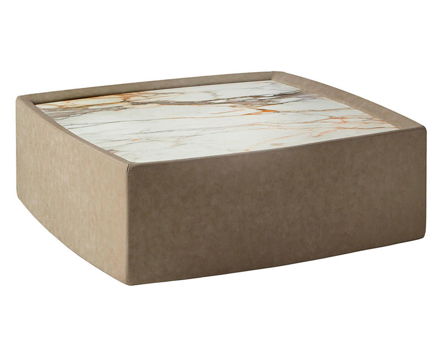 Alexandra Eos Square Coffee Table - Porcelanico Marble