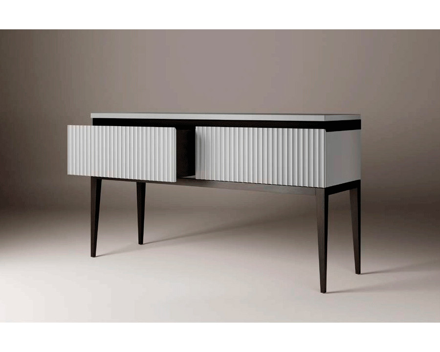 Alexandra - Mercury Console in Glossy Lacquered Cream