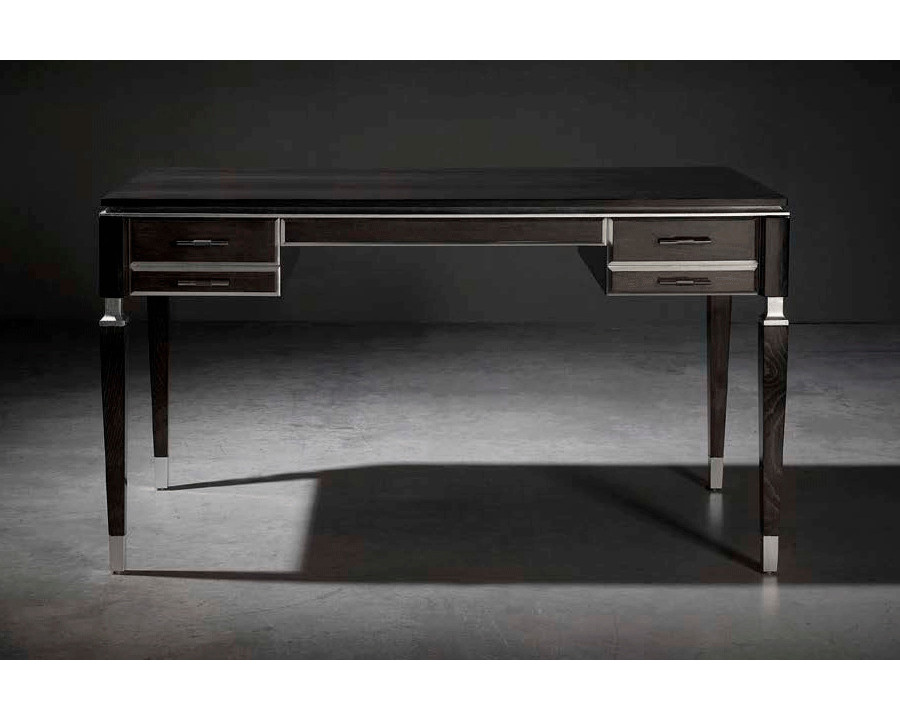 Alexandra - Lauren Desk in Ebony/Silver