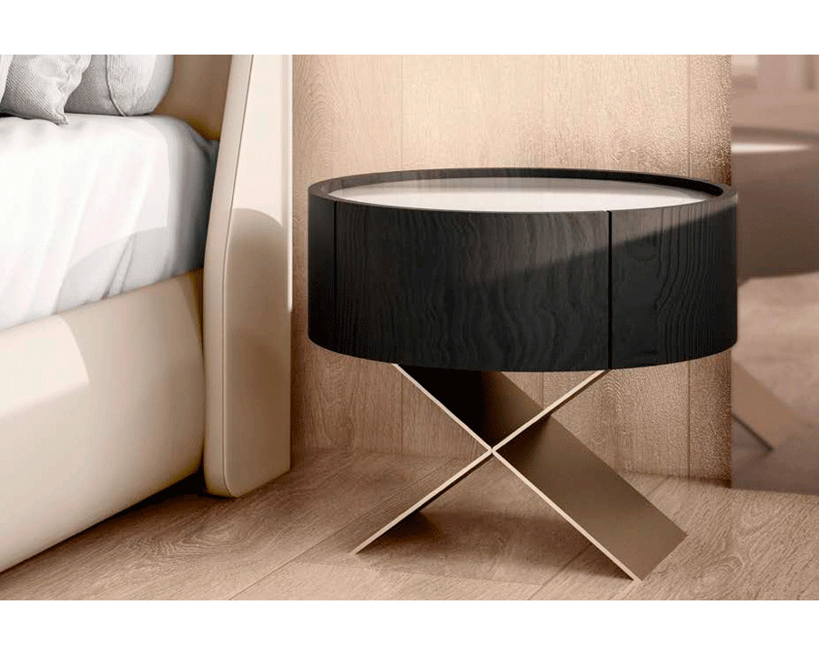 Alexandra Aspa Nightstand - Midnight Black