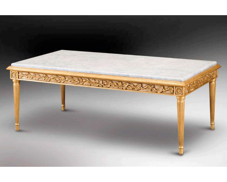 Alexandra - Maria Rectangled Coffee Table in Antiquary Gold