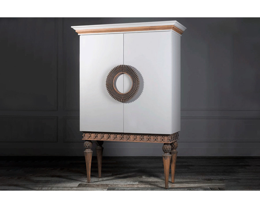 Alexandra - Artedo Rectangled Cabinet in Antique Gold