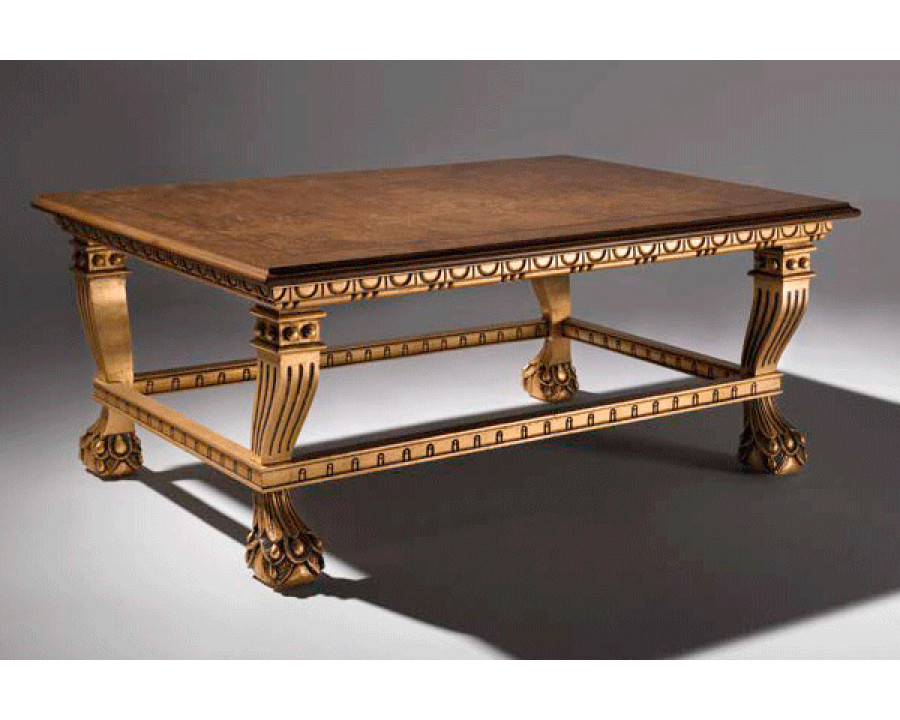 Alexandra - Lorena Rectangled Coffee Table in Antiquary Gold