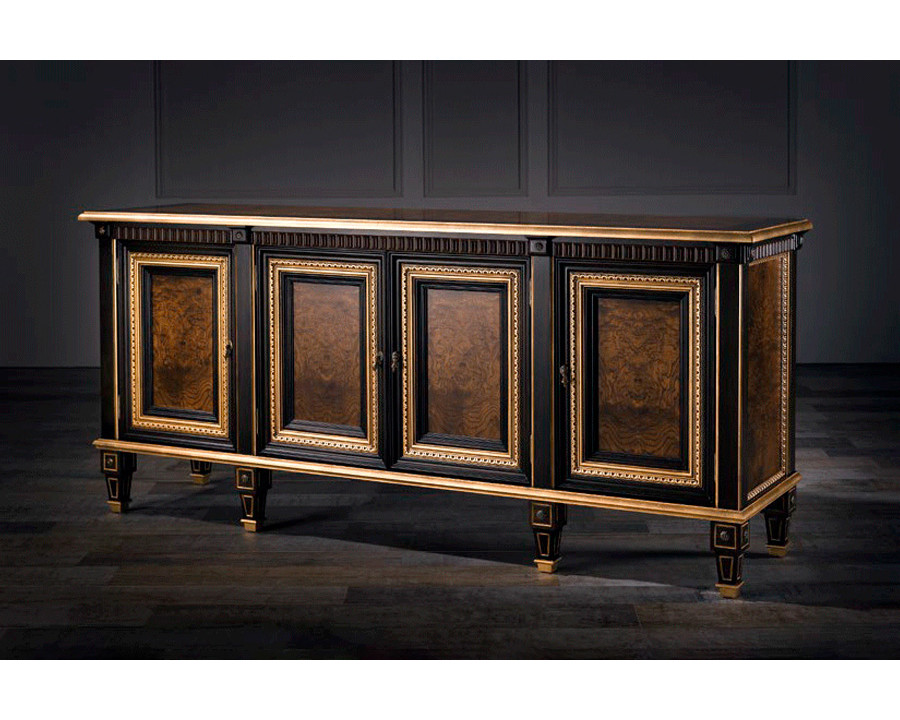 Alexandra - Laura Sideboard in Ebony/Hazelnut/Gold