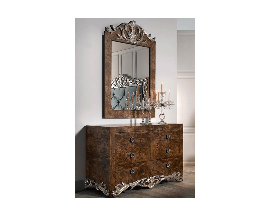 Alexandra - Leonor Dresser in Walnut/Silver