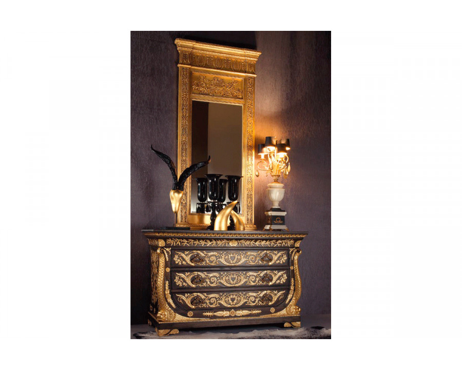 Alexandra - Silvia Dresser in Ebony/Gold, Saint Vincent Stone