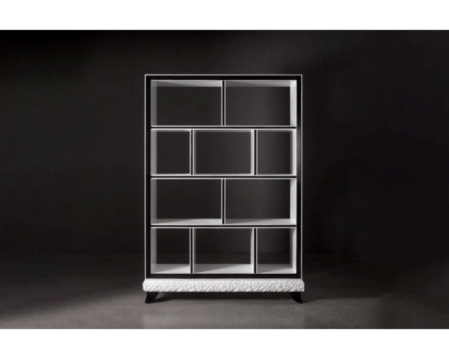 Alexandra - Randa Bookcase in White/Black